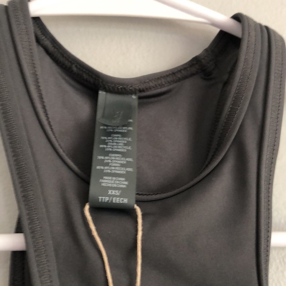 SKIMS Swim Racer Back Top, Color- Gunmetal, size-XXS, NWT - Picture 6 of 8